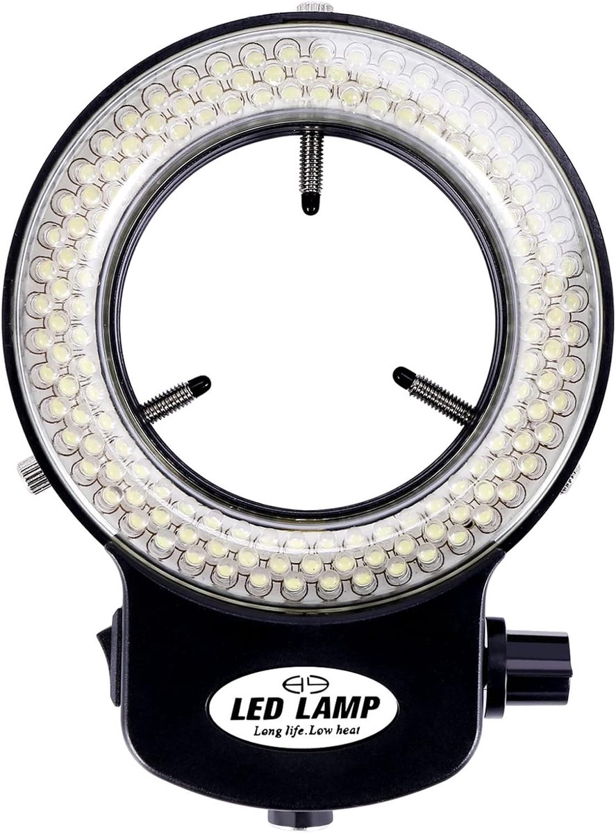 Microscoop lamp 144 LED - verstelbaar 0-100% - ringlicht voor microscopie - ideaal voor donkere plekken - ShopVlot