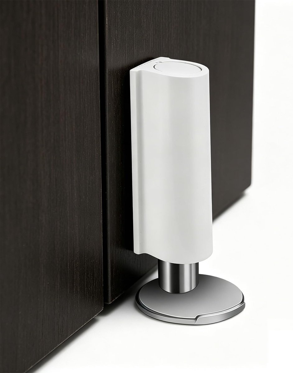 Deurstopper magnetisch - zonder boren - roestvrij staal - veilige grip - ShopVlot