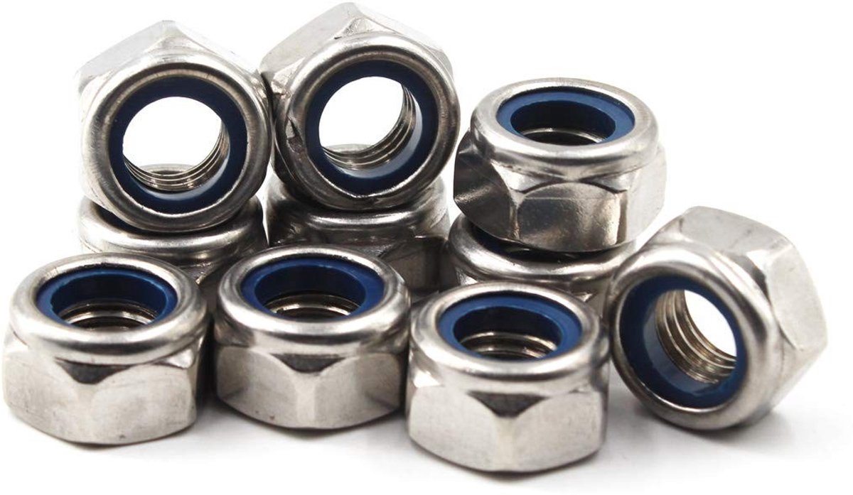 Solidchoice - 30 Stuks Metrische Sluitringmoeren M8 van Roestvrij Staal