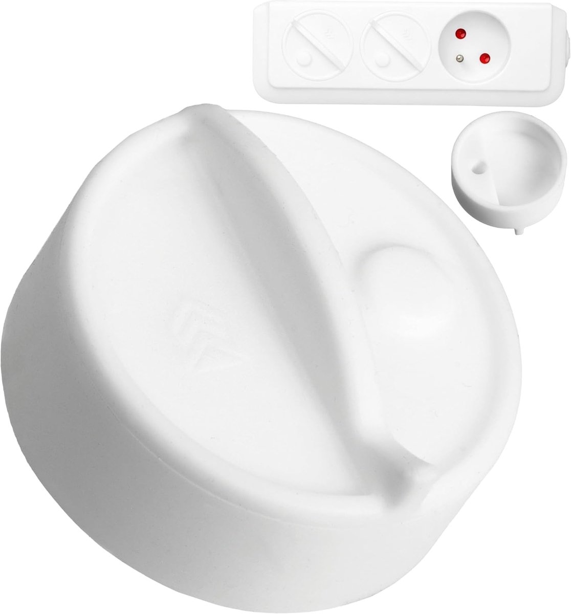 Stopcontactbeschermer 2-pack - witte siliconen - water- en stofdicht - ShopVlot