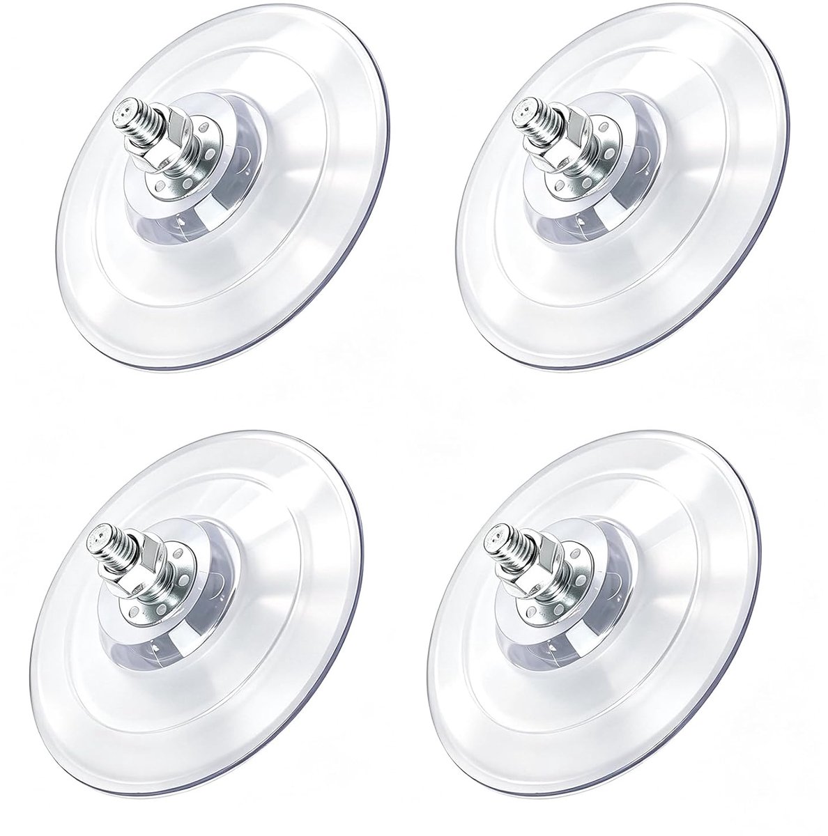 Zuignappen 85 mm - transparant pvc - met M8-schroefmoer - sterke hechtkracht - ShopVlot