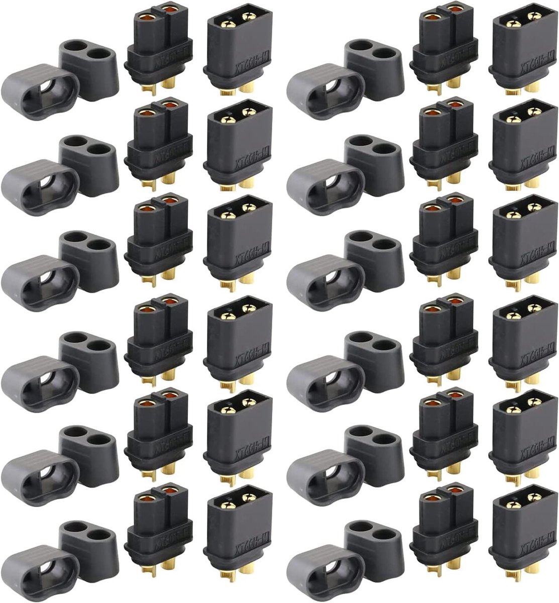 XT60H aansluitingen 24 stuks - vrouwelijke en mannelijke connectors - 60 Amp stroomcapaciteit - ShopVlot