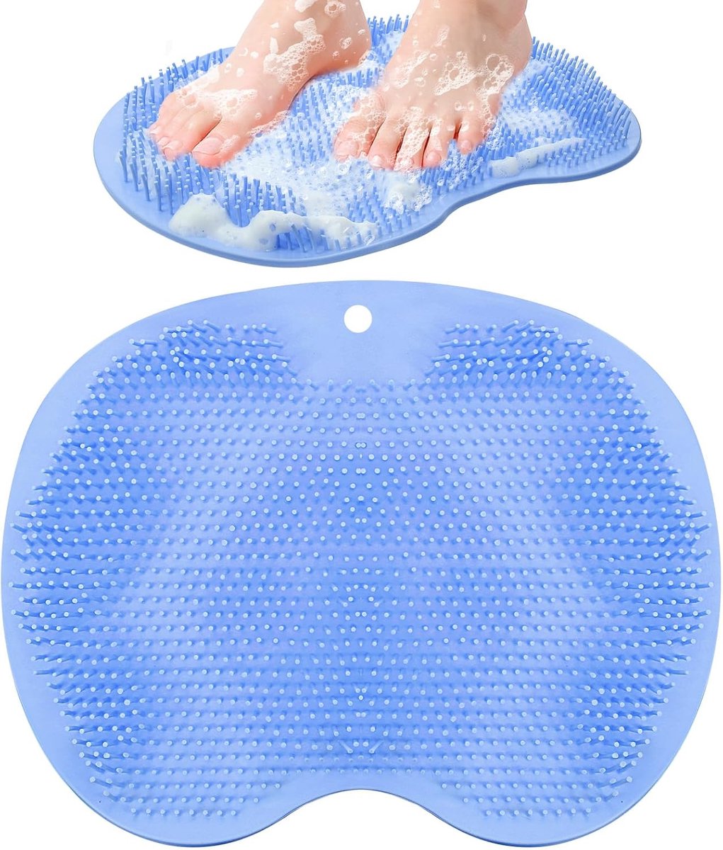 Voetenwasmat voor douche - Voetenschrubber met antislip zuignappen - Siliconen mat voor voetreiniging en massage - ShopVlot