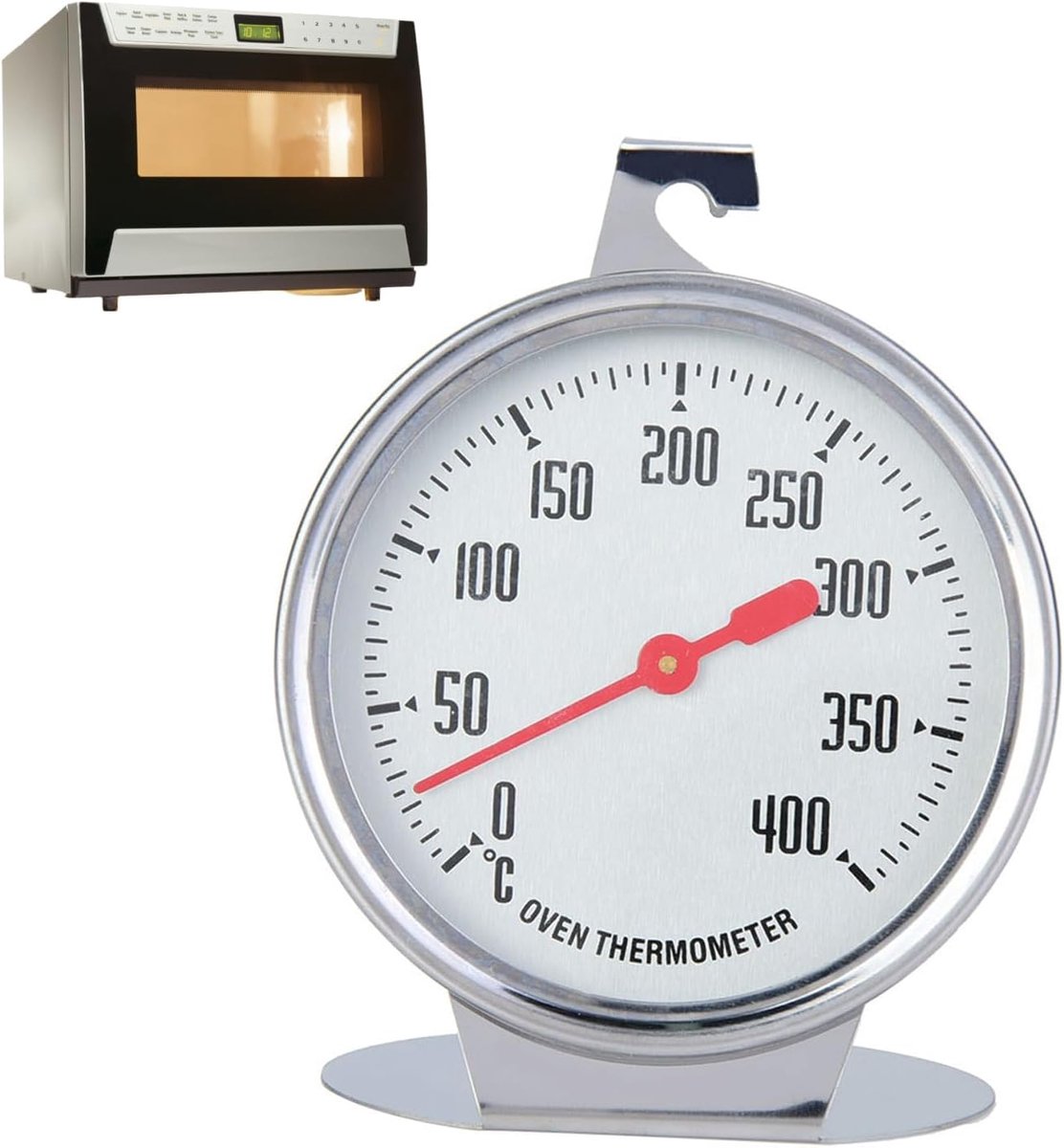 Oventhermometer staand - roestvrij staal - duurzaam en eenvoudig schoon te maken - perfecte kookhulp - ShopVlot
