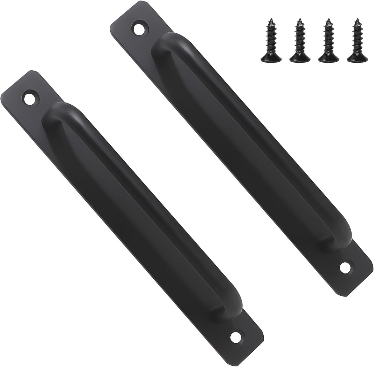 Deurhandgrepen 180mm - Zwart RVS - Ergonomisch ontwerp - Voor binnen- en buitentoepassing - ShopVlot