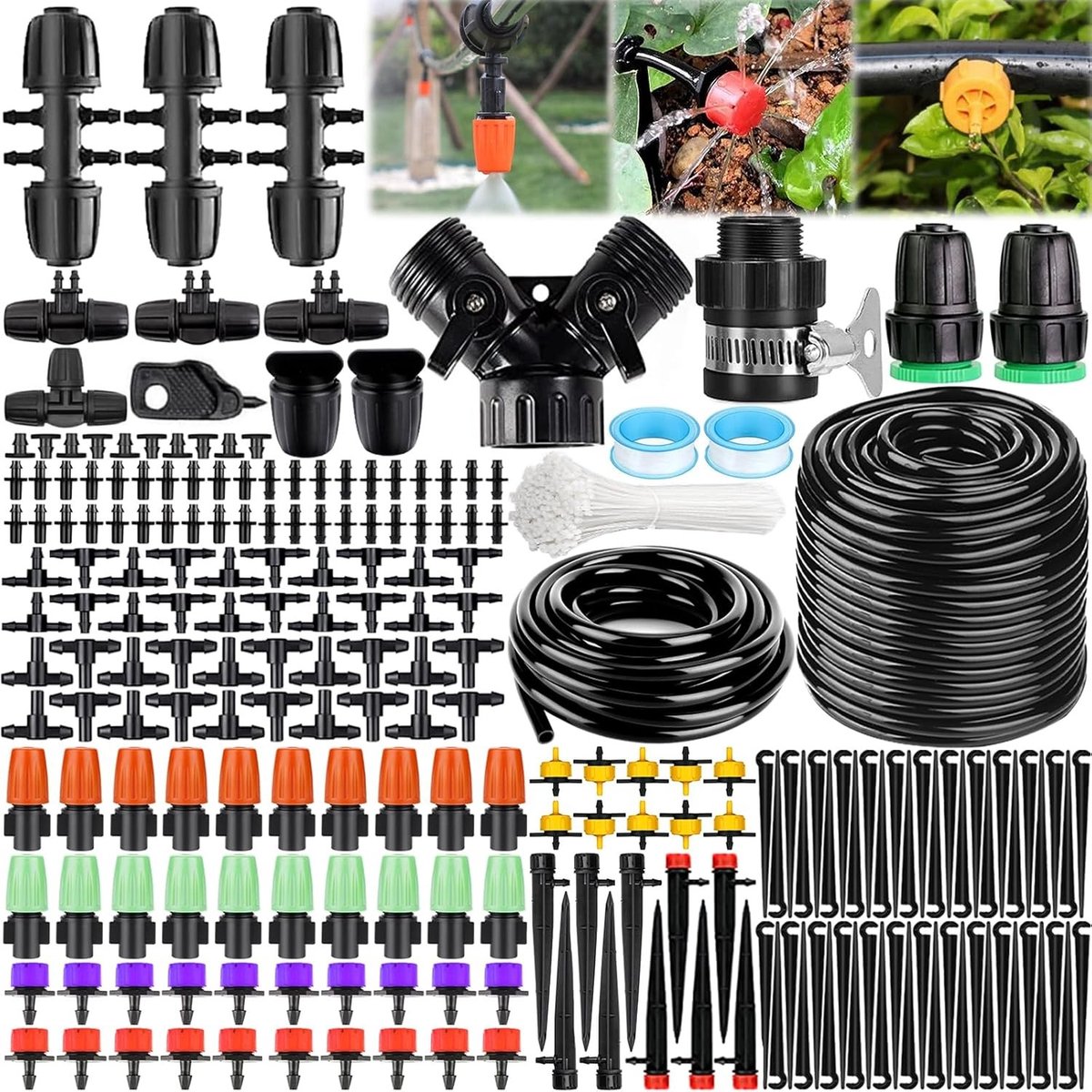 Automatische Irrigatieset - 40 m + 5 m - UV-bestendig Kunststof - Voor Tuin en Planten