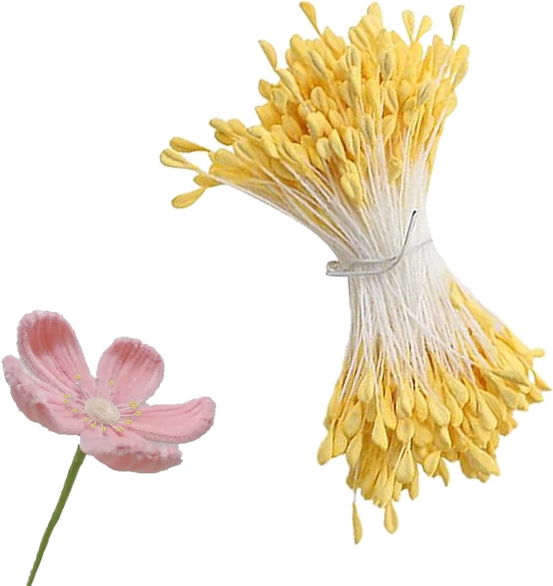 Pijpjes schoonmaken 350 stuks - bloemen - geel - ideaal voor knutselen - ShopVlot