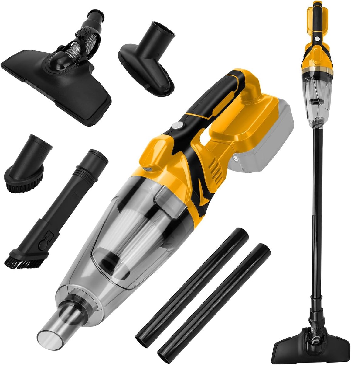 Draadloze Handstofzuiger 10000Pa - Compatibel met Dewalt 20V Batterij - 4 Opzetstukken - ShopVlot