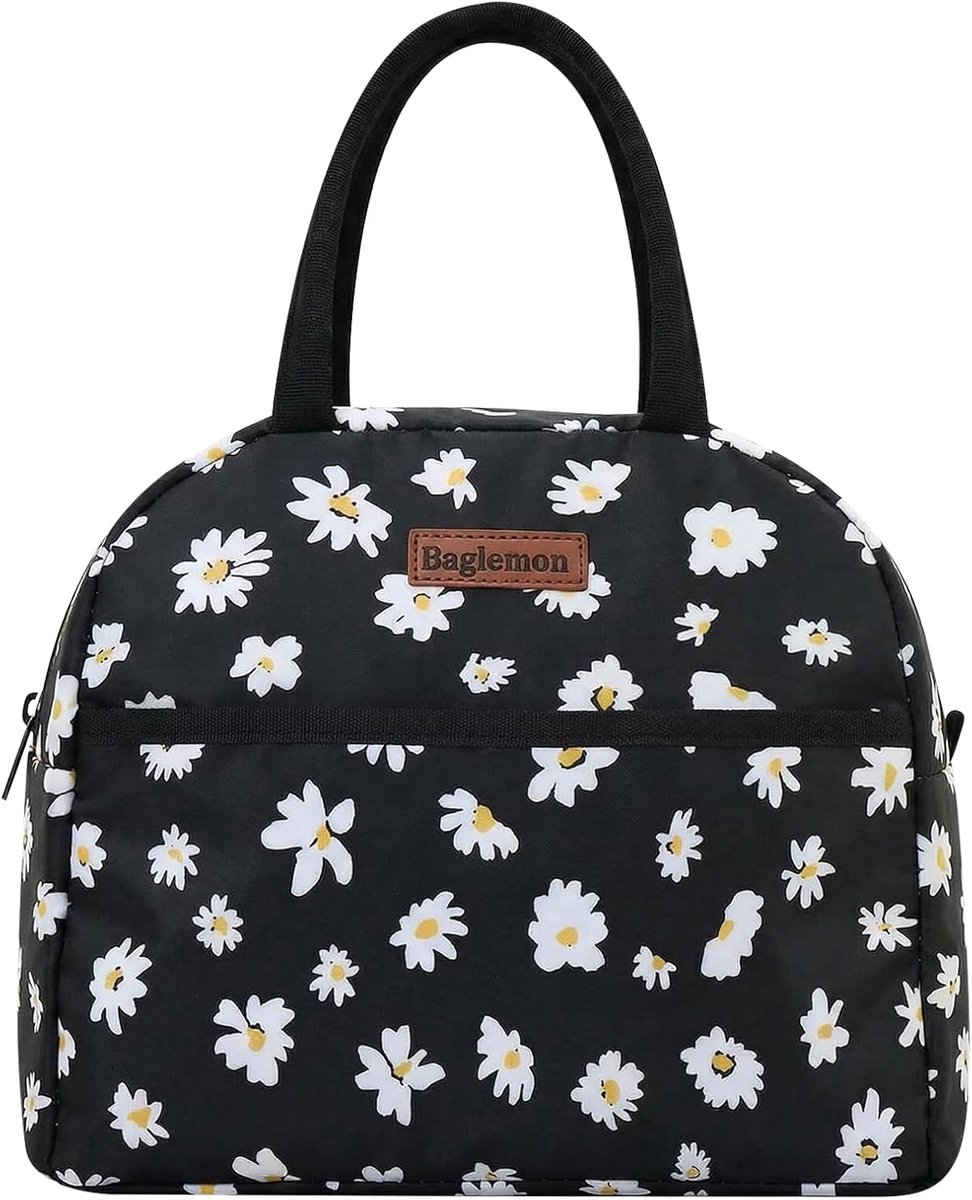 Thermal lunchbag 8,67L - zwarte koelrugzak - geïsoleerd - ideaal voor school en werk - ShopVlot