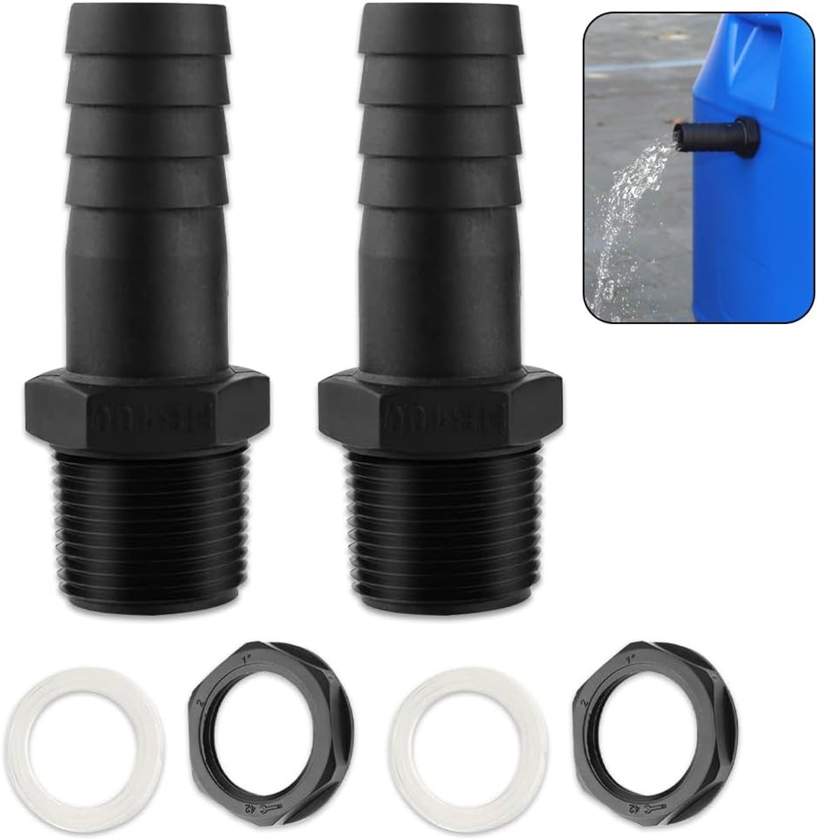 Tank grommet 1 inch - 2 stuks - Hose grommet - Voorkomt waterlekkage - ShopVlot