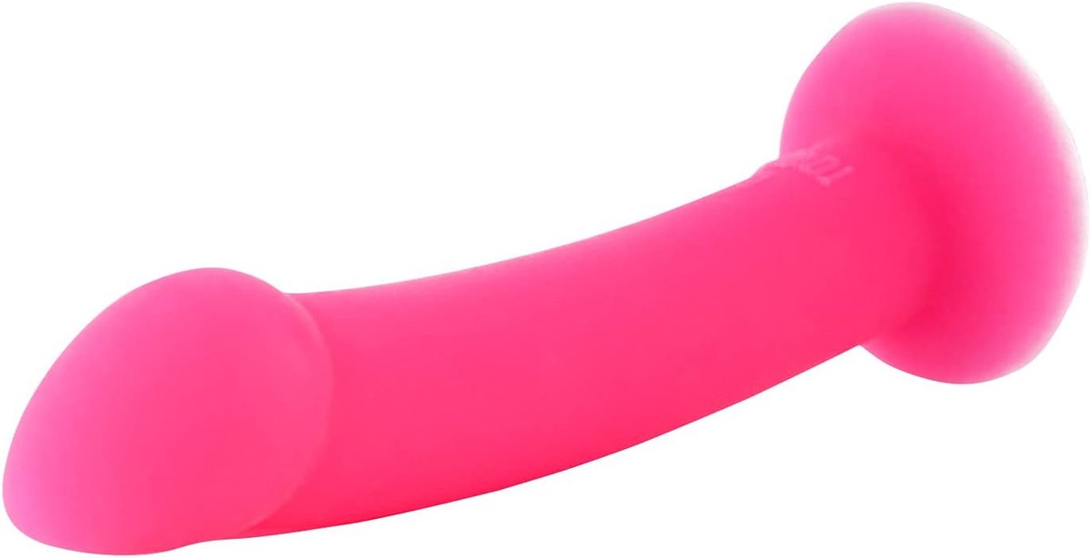 Silicone dildo 17.5 cm - silicone zacht - buigzaam - met zuignap voor vagina en analen - ShopVlot