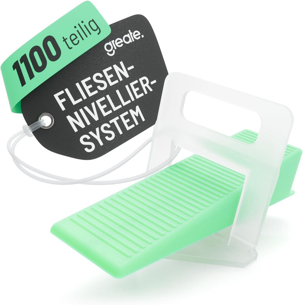 Tegel Niveau Systeem 1100 Stukken - 2 mm Tegel Leg Hulp Set - Inclusief 1000 Trek Lussen en 100 Wedges - ShopVlot