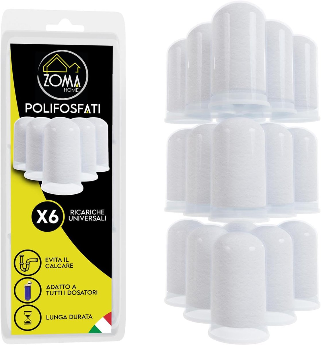 ZOMA Home Polyphosphate for Refill Kettle, Anti-Limescale Filter for Kettles, Long Life, Protects Boilers and - ShopVlot