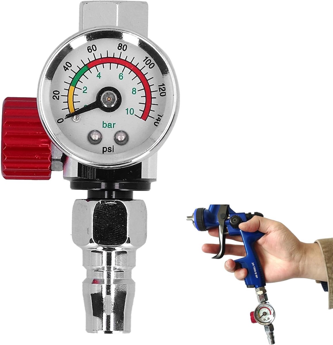 Paint Gun, Air Regulator, Spray Gun, Air Pressure Regulator, G1/4 Inch Thread, 0-140 PSI, Spray Paint Gun, Air - ShopVlot