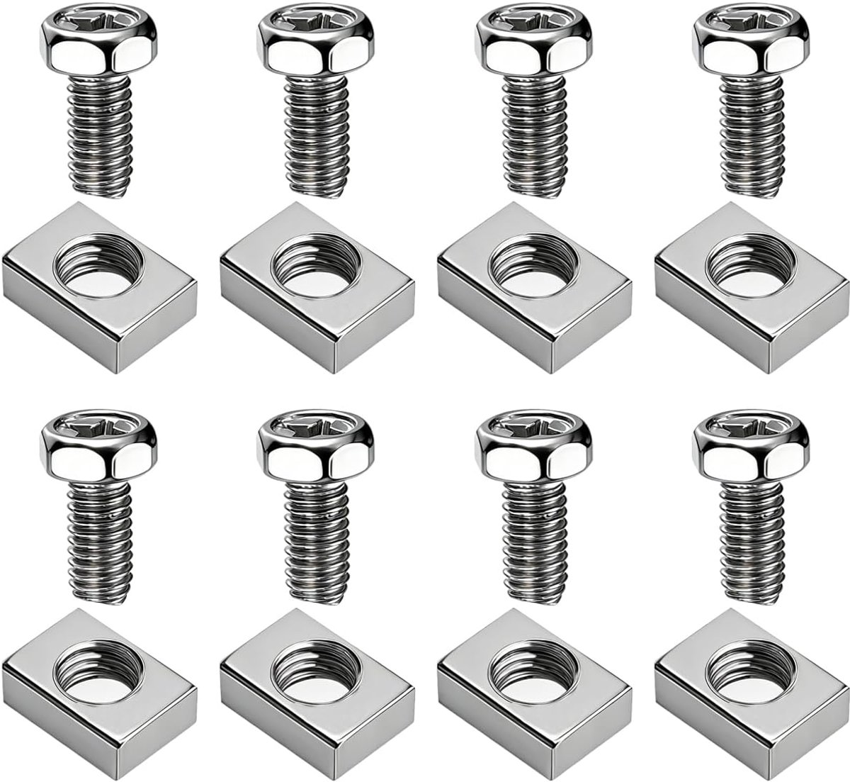 M6 12 mm M6 schroeven en moeren voor motorfiets, ATV, fiets en scooter accuklemmen van roestvrij staal - ShopVlot