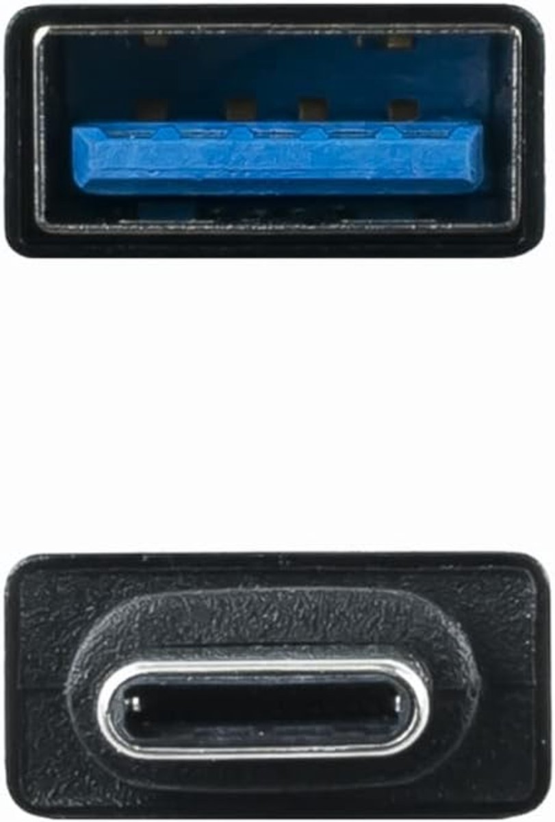 Nanocable 10.02.0010 USB-C to USB 3.1, USB-C/M-USB-A/H, Aluminium, Black - ShopVlot