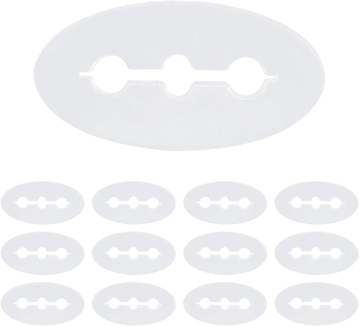 20 stuks haakstoppers 45 mm x 26 mm, opbergclips van polypropyleen, voor het bevestigen van goederen aan - ShopVlot