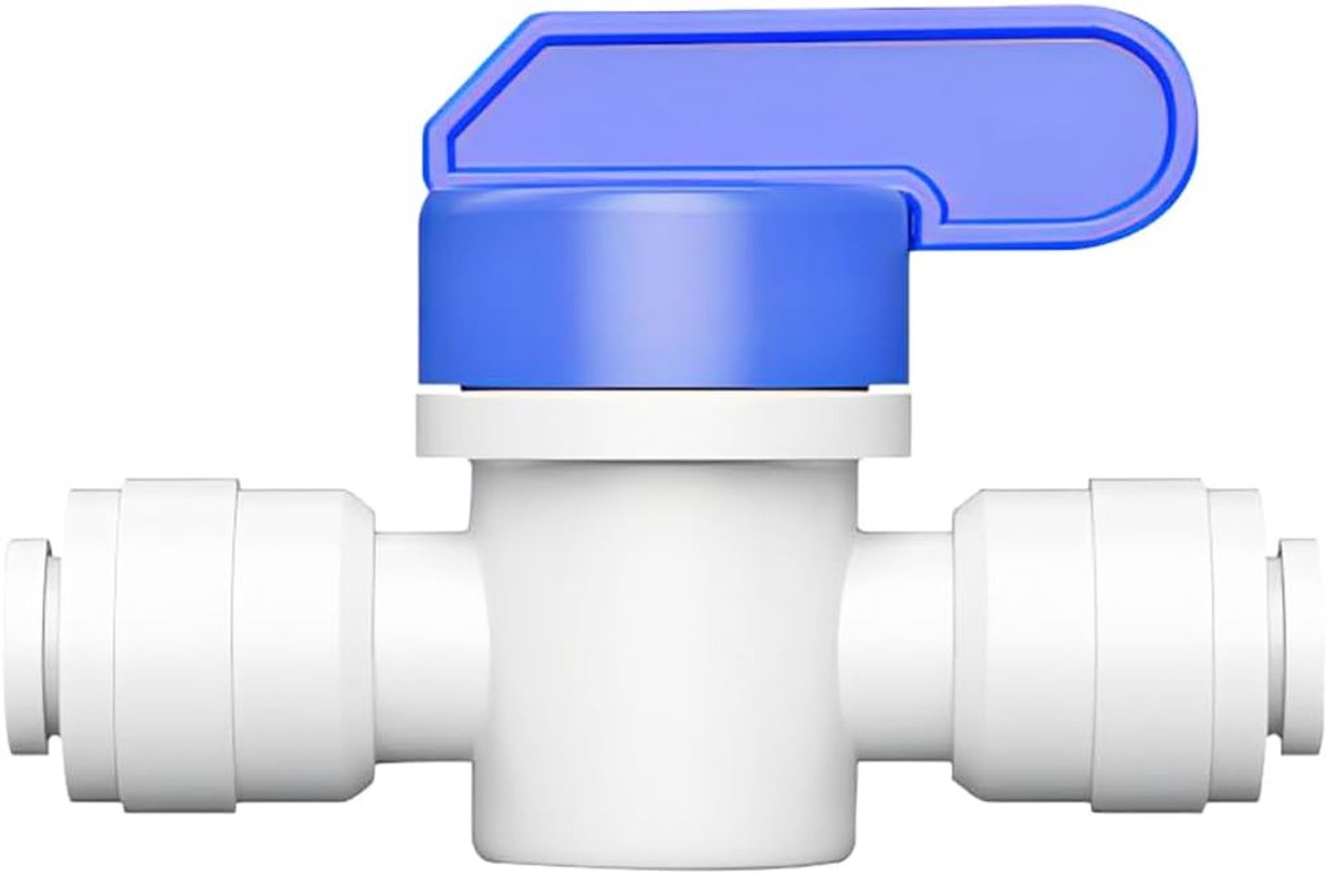 SnelShoppen - 1 pc water slang aansluiting, 1/4 inch in lijn afsluitklep, omgekeerde osmose buisverbindingen, hoogwaardige POM materiaal, eenvoudig te