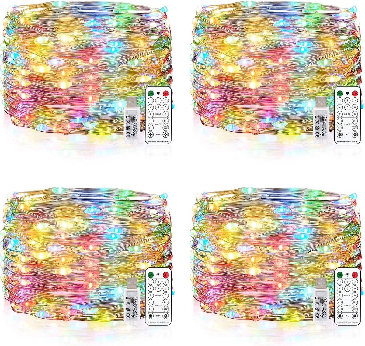 10 m 100 LED Fairy Lights USB Fairy Lights 8 Modes Timer Waterproof with Remote Control for Bedroom Wedding Evening - ShopVlot