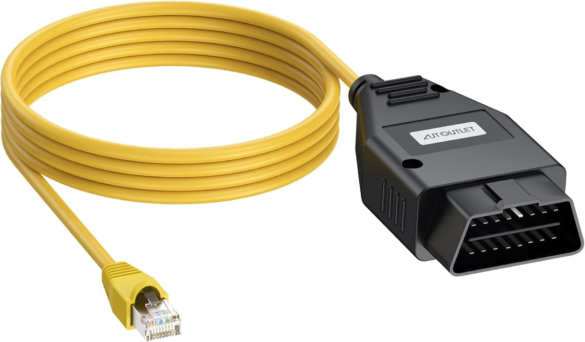 AUTOUTLET Ethernet Enet OBD2 Cable,OBD2 to ENET Ethernet Cable RJ45 Adapter, Diagnostic Cable With Standard RJ45 - ShopVlot