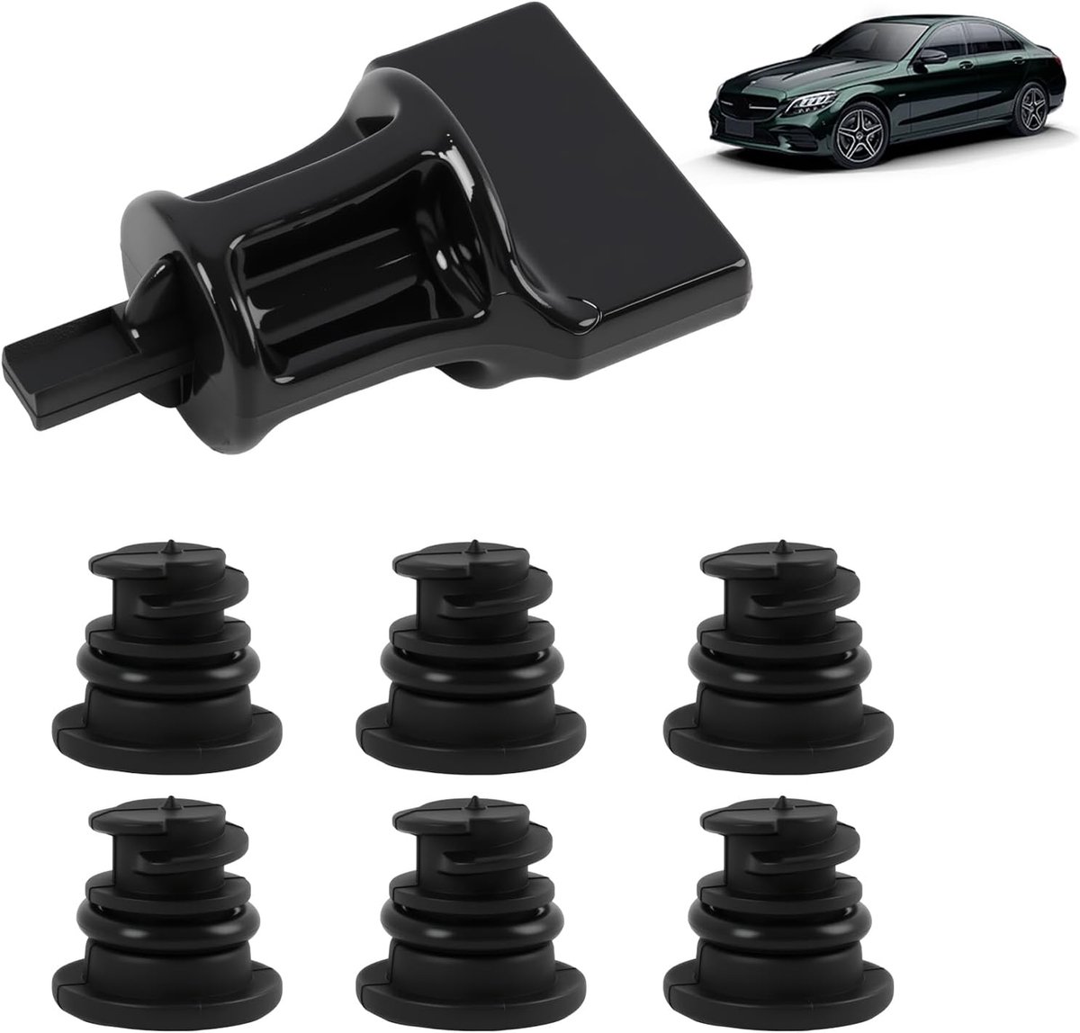 6 stuks afvoerstop voor olie, kunststof, 56 mm, met gereedschap, compatibel met benzinemotoren 1,8 l, 2,0 l, vervangt - ShopVlot