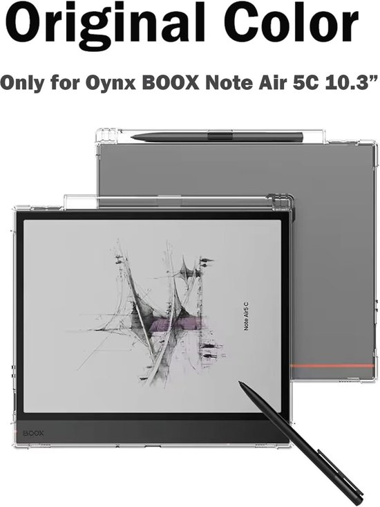 KUSINHOKA Case for Onyx BOOX Note Air 5C + [2 Pack] Flexible Protective Film, [Shockproof] [Anti-Scratch] Soft - ShopVlot — afbeelding 5
