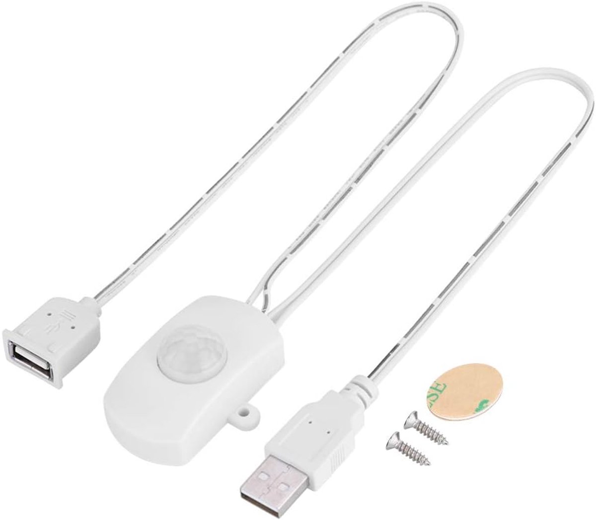 Mini PIR Infrared Bewegingsdetector - USB Interface - Automatische Schakelaar - Voor Bewegingsgeactiveerde Verlichting - ShopVlot