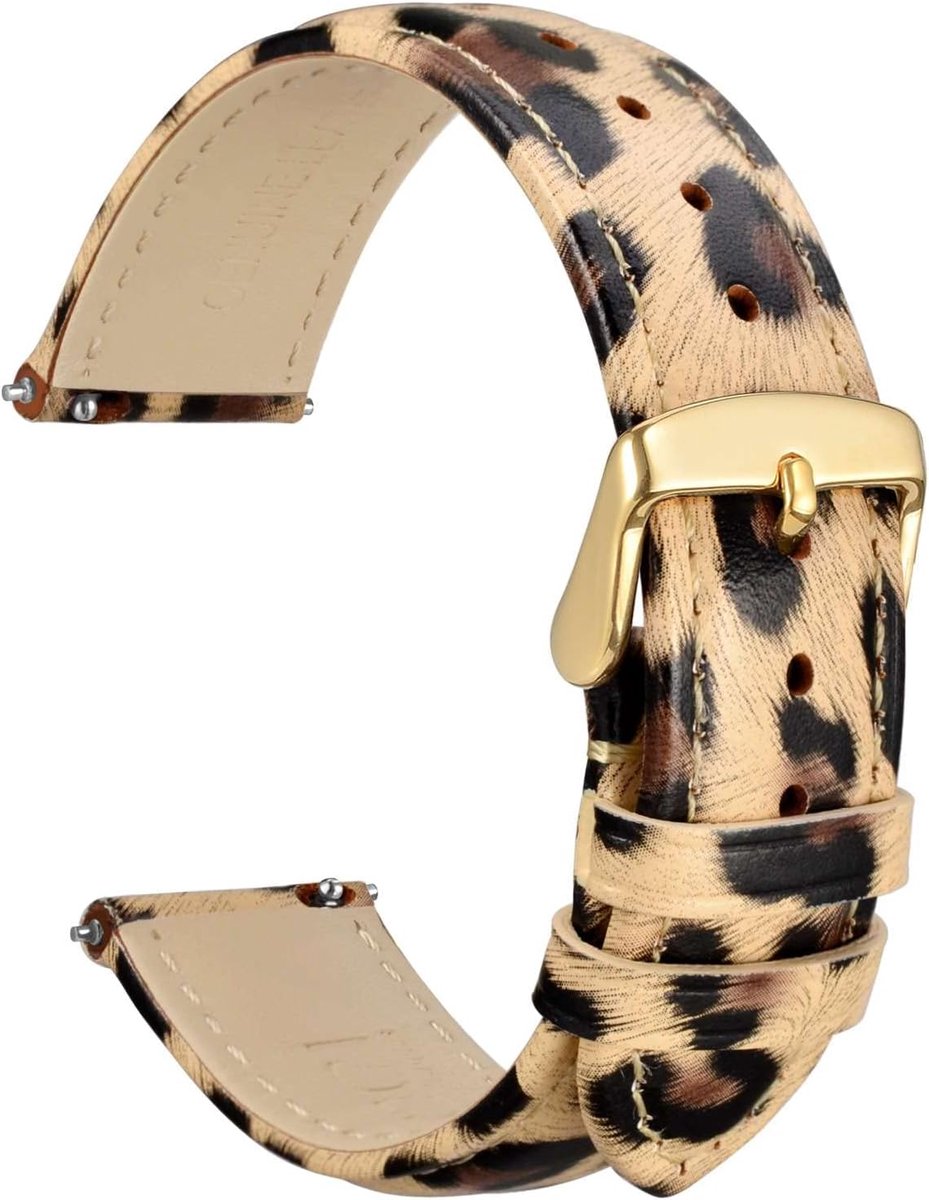 Horlogeband 18mm 20mm 22mm - Echt leer - Quick Release - Stijlvolle vervanging - ShopVlot