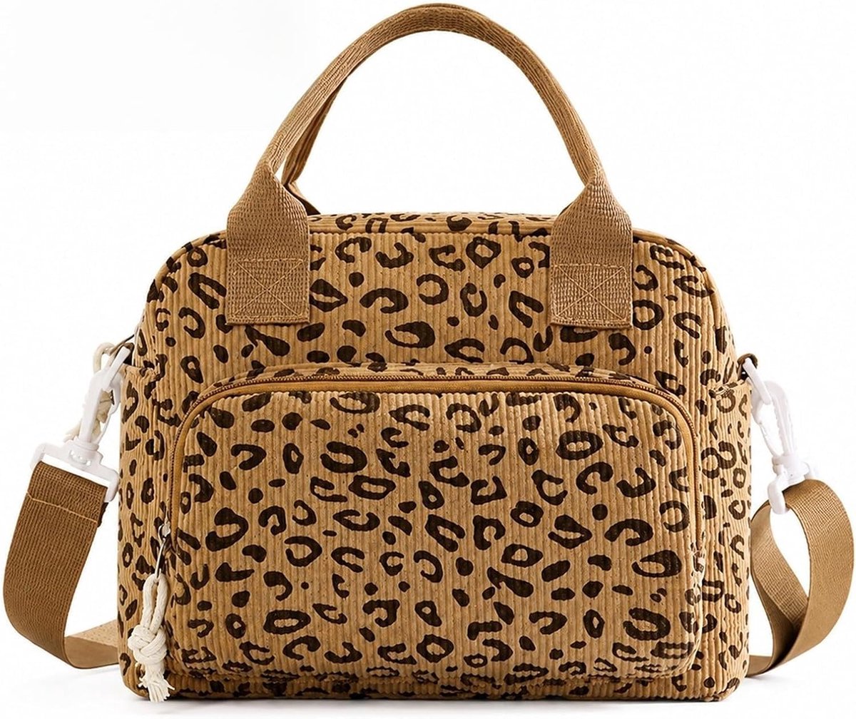 Koeltas 12 liter - corduroy met PEVA-voering - 5 vakken - ideaal voor werk en picknick - ShopVlot