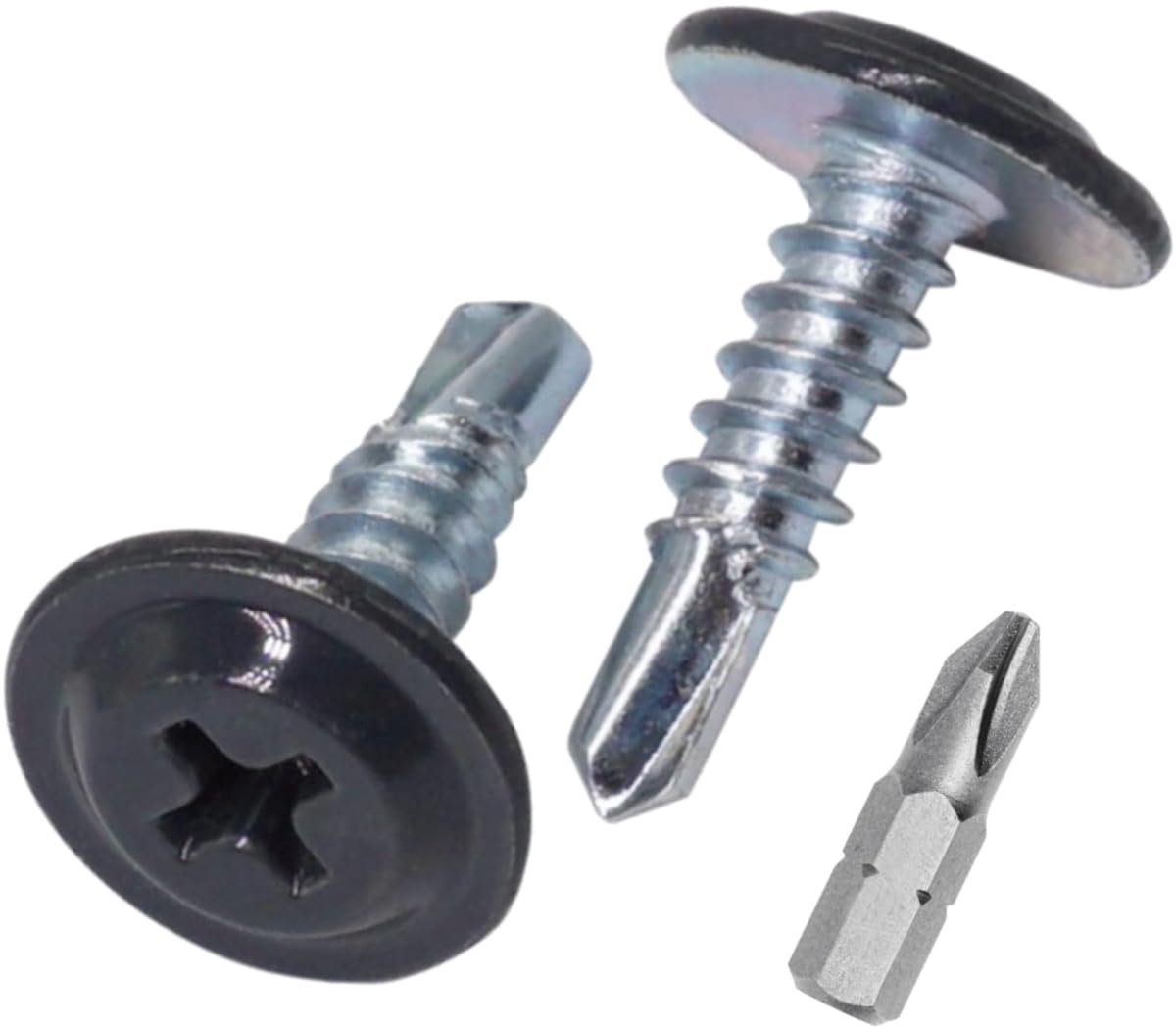 Zelftappende schroeven 0,5 x 16mm - anthraciet RAL 7016 - vol schroefdraad - ideaal voor plaatmontage - ShopVlot