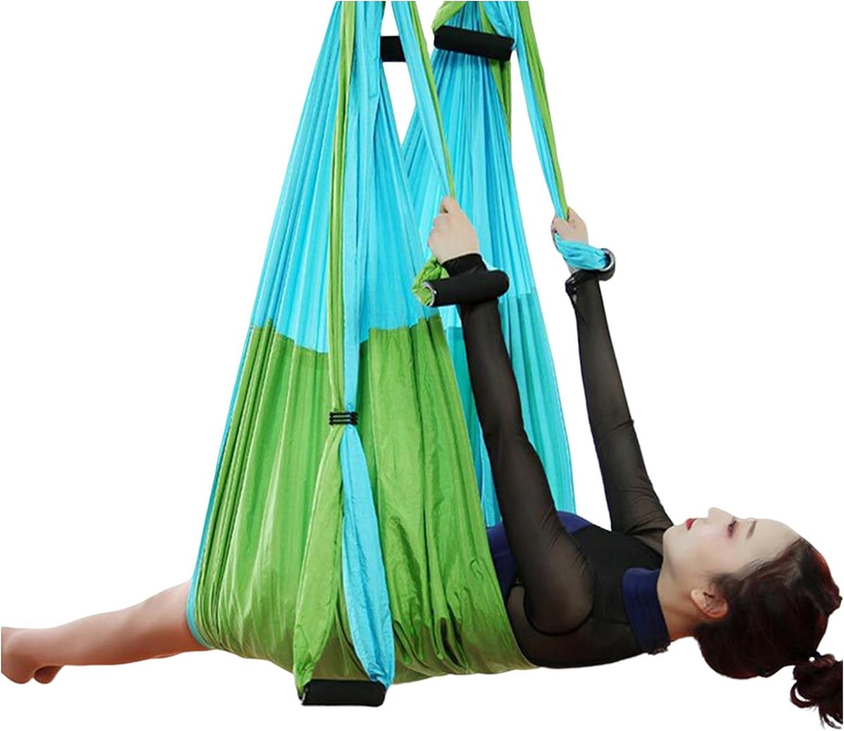 Anti-Gravity Aerial Yoga Hammock - Hoogte verstelbaar - Inversie sling voor ontspanning en blessurevrije training - ShopVlot