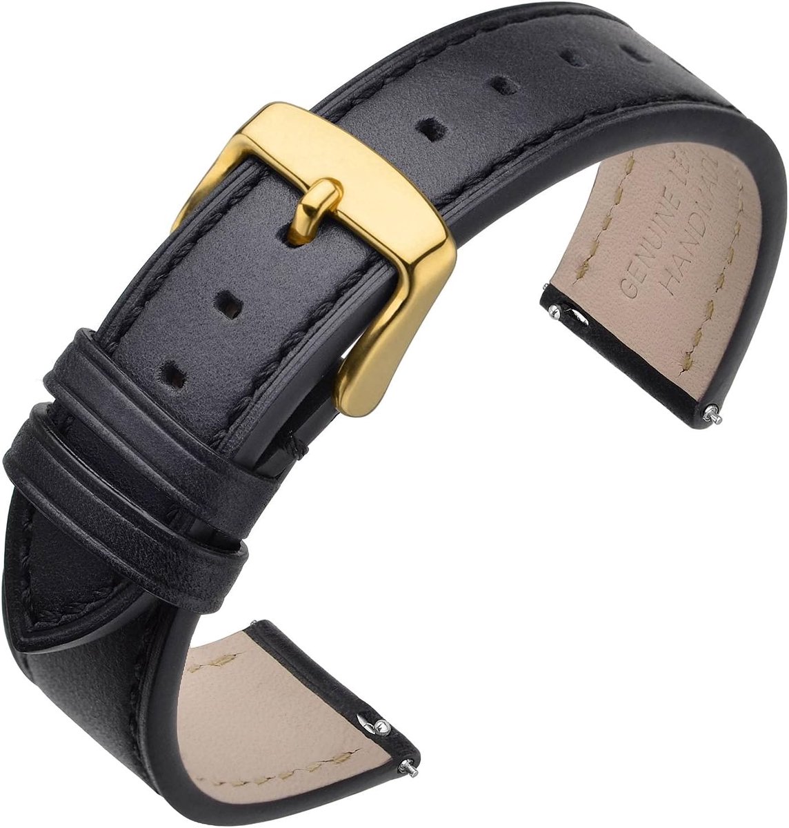 Horlogeband 18 mm - Snelle release leren band - Rvs metalen sluiting - Stijlvolle vervangband - ShopVlot
