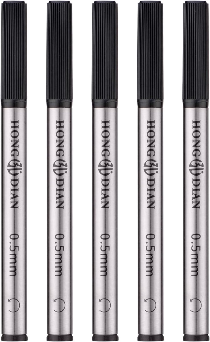 Rollerball Pen Refill - 0.5mm Fijne Punt - Sneldrogende Zwarte Inkt - Voor M2 Pocket Mini Pen - ShopVlot