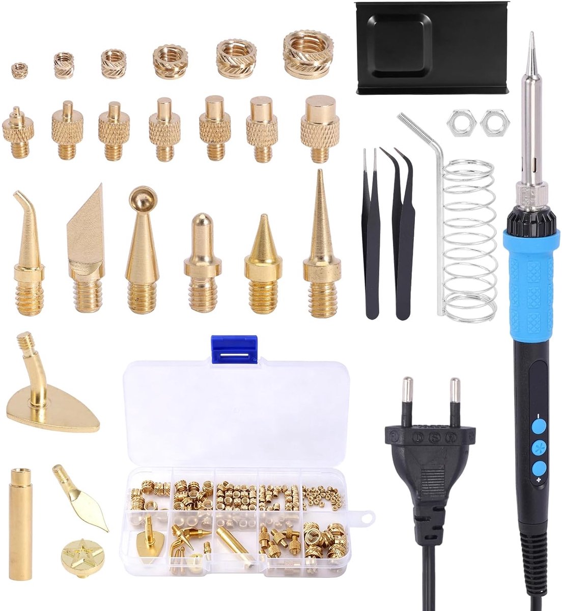 Soldeerbout set 90 W - LED soldeertip - 138 accessoires - ideaal voor kunststof reparatie - ShopVlot