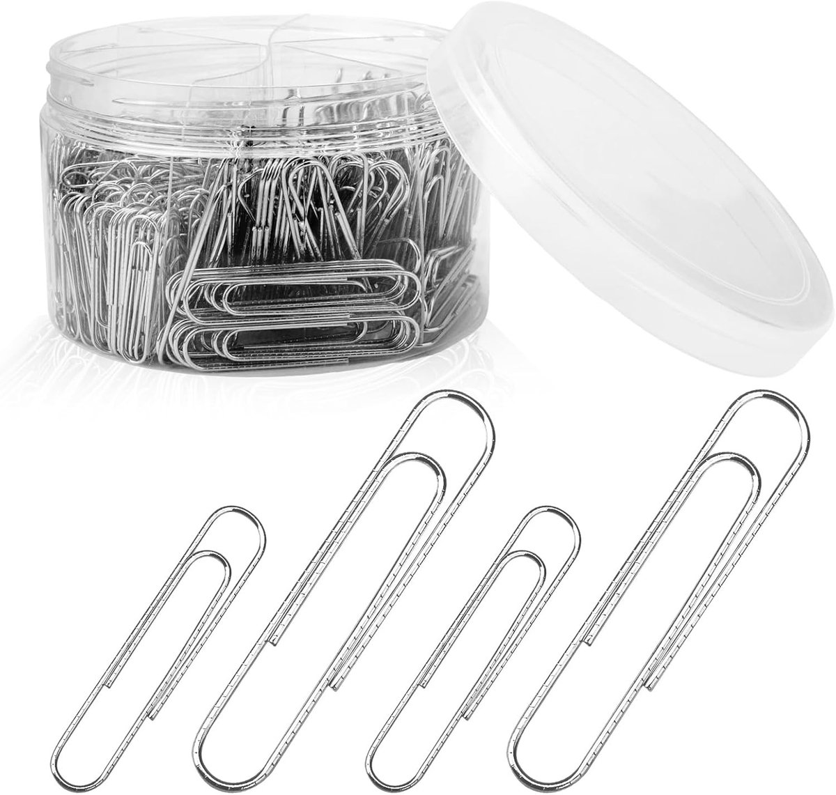 Antislip Paperclips - Zilver - 32 mm en 50 mm - Met Opbergdoos - Voor Kantoor, School en Huishouden