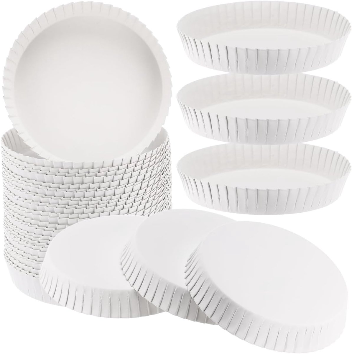 Wegwerpbekerdeksels 100 stuks - papier wit - beschermt dranken - ideaal voor horeca - ShopVlot