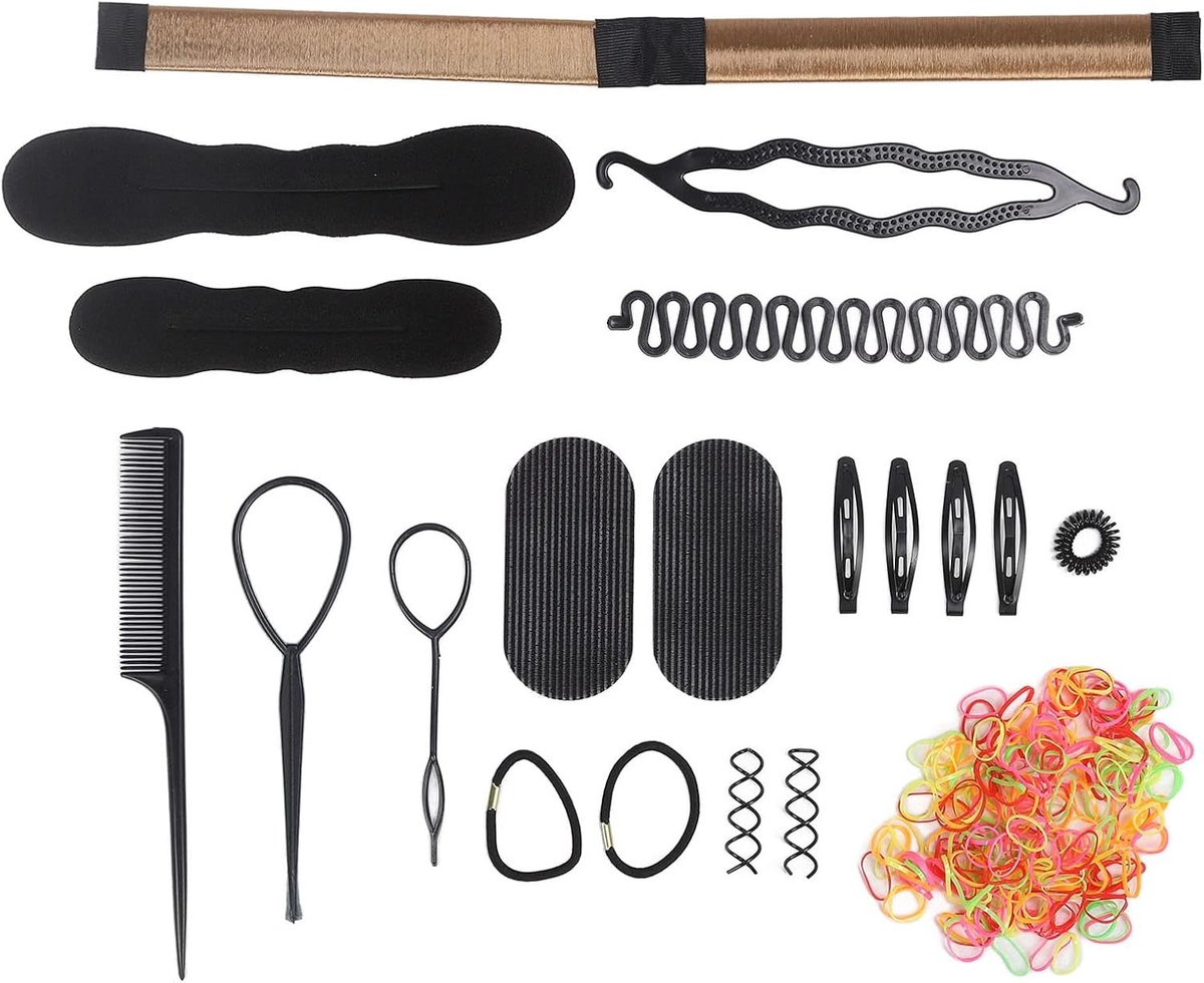 Haar styling set 20 stuks - Haar vlechten tools - Accessoires voor haardesign - Ideaal voor feestjes - ShopVlot