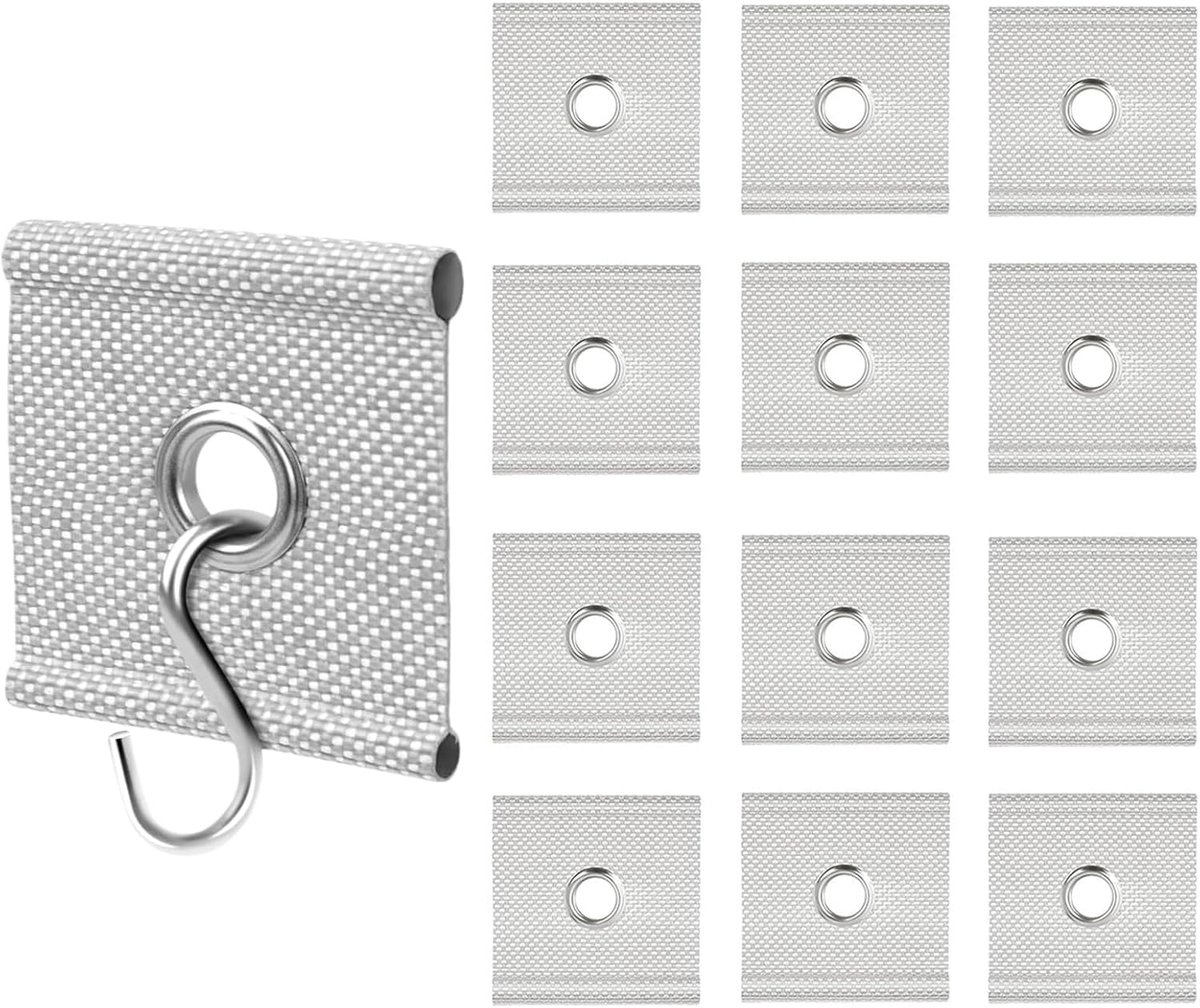 Terminal strips haken 12 stuks - grijs - voor motorhome en caravan - ideaal voor campingdecoratie - ShopVlot