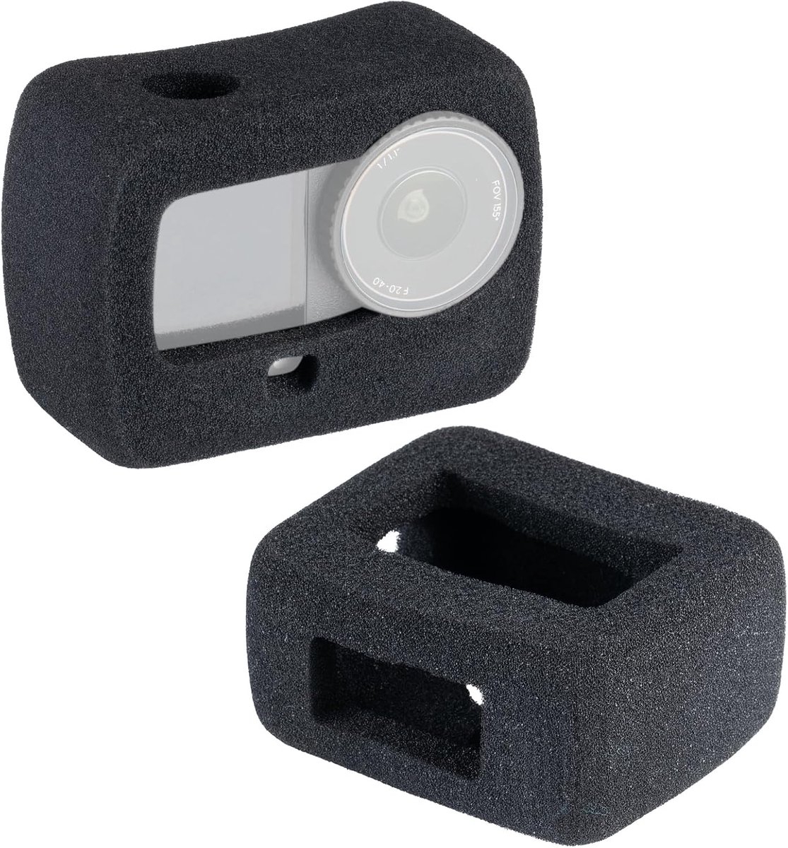 Windscreen Beschermhoes - Set van 2 - Foam - Vermindert windruis - Voor Osmo Action 6 - ShopVlot