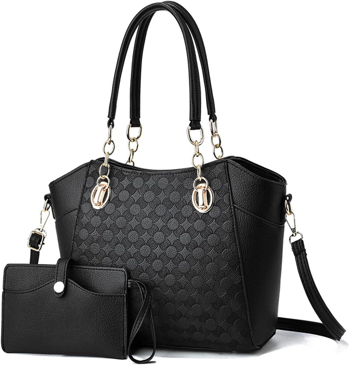 Schoudertas medium groot - PU leer - elegante shopper - ideaal voor kantoor en reizen - ShopVlot