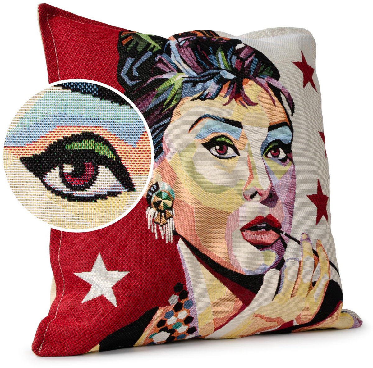 ANRO Sierkussen Audrey Hepburn 45x45cm – Jacquard Gobelin Inclusief Vulling Bank Woonkamer