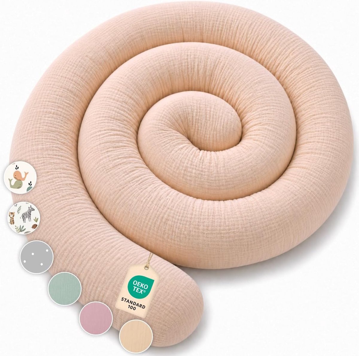 Zijslaapkussen 150 cm - 100% katoen - lang hoofdkussen - ideaal voor ontspannen liggen - ShopVlot