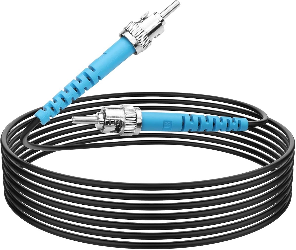 Fiber optic patch kabel 6,6ft - ST naar ST - Buitengebruik - Ideaal voor stabiele verbindingen - ShopVlot