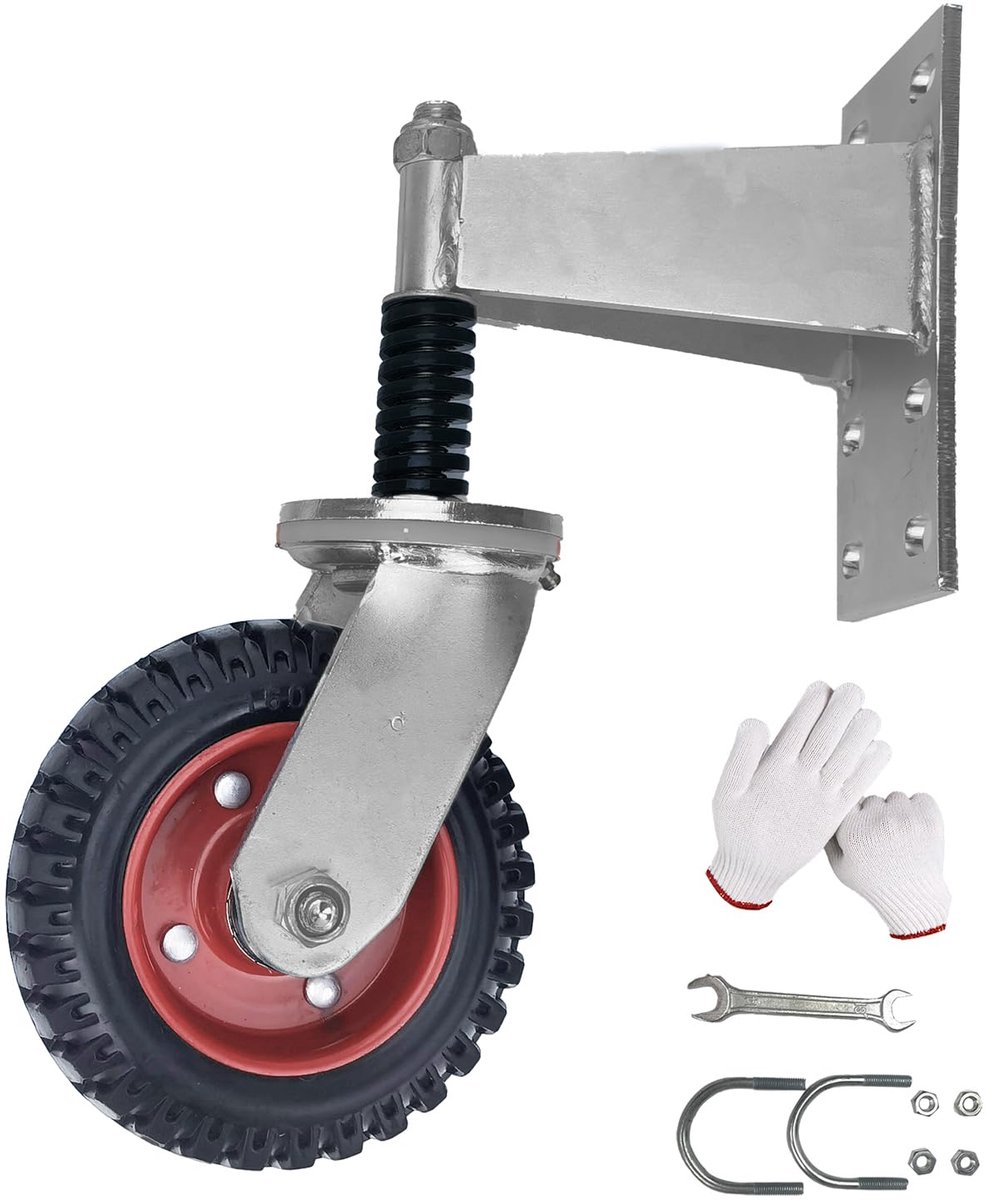 Deurwielen 15,2 cm - staal en rubber - 360° draaibaar - maximaal 275 kg draagvermogen - ShopVlot