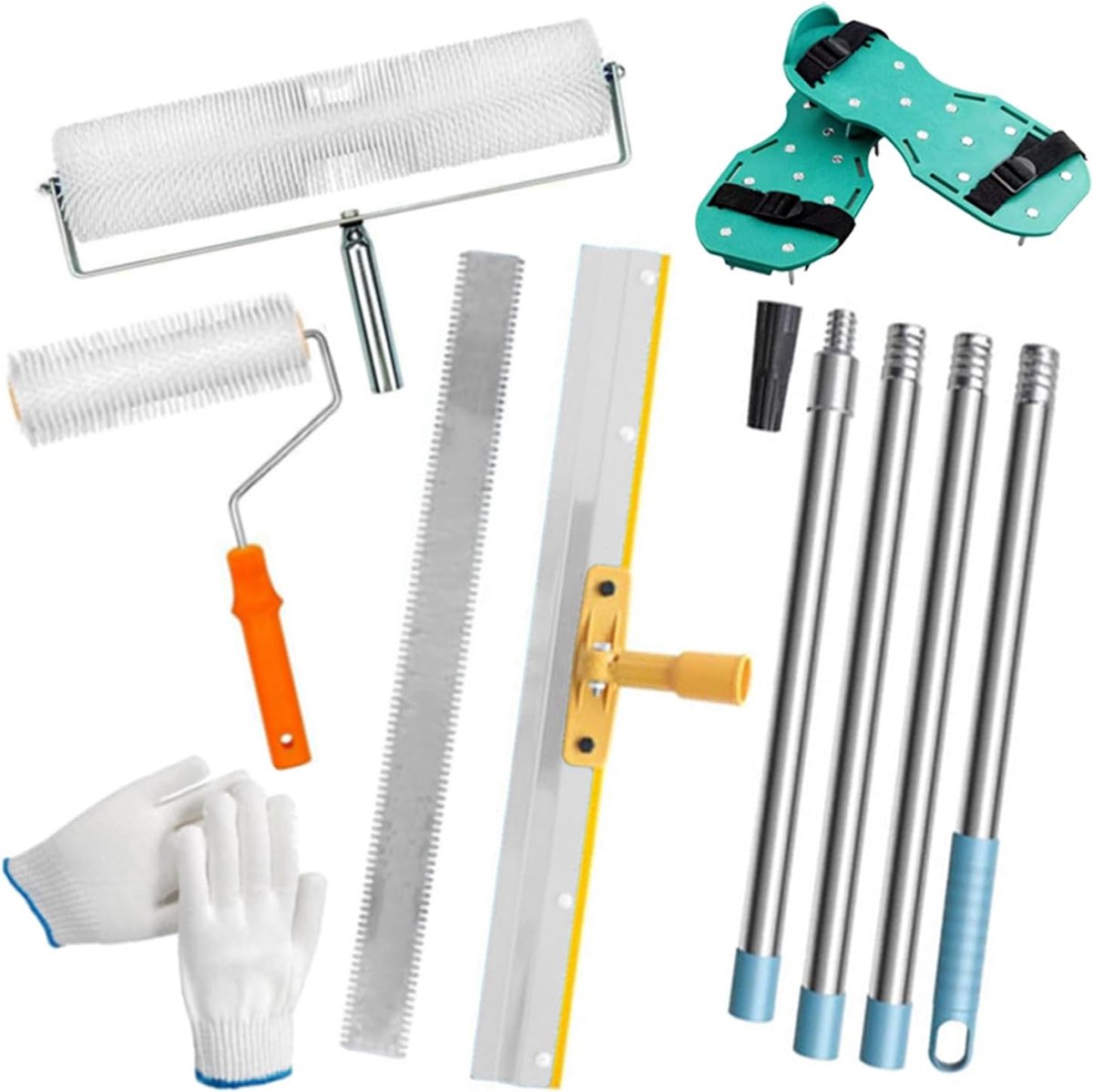 Vloercoating set met verlenghandvat - Epoxyhars coating tools - Inclusief roller en spatula - ShopVlot