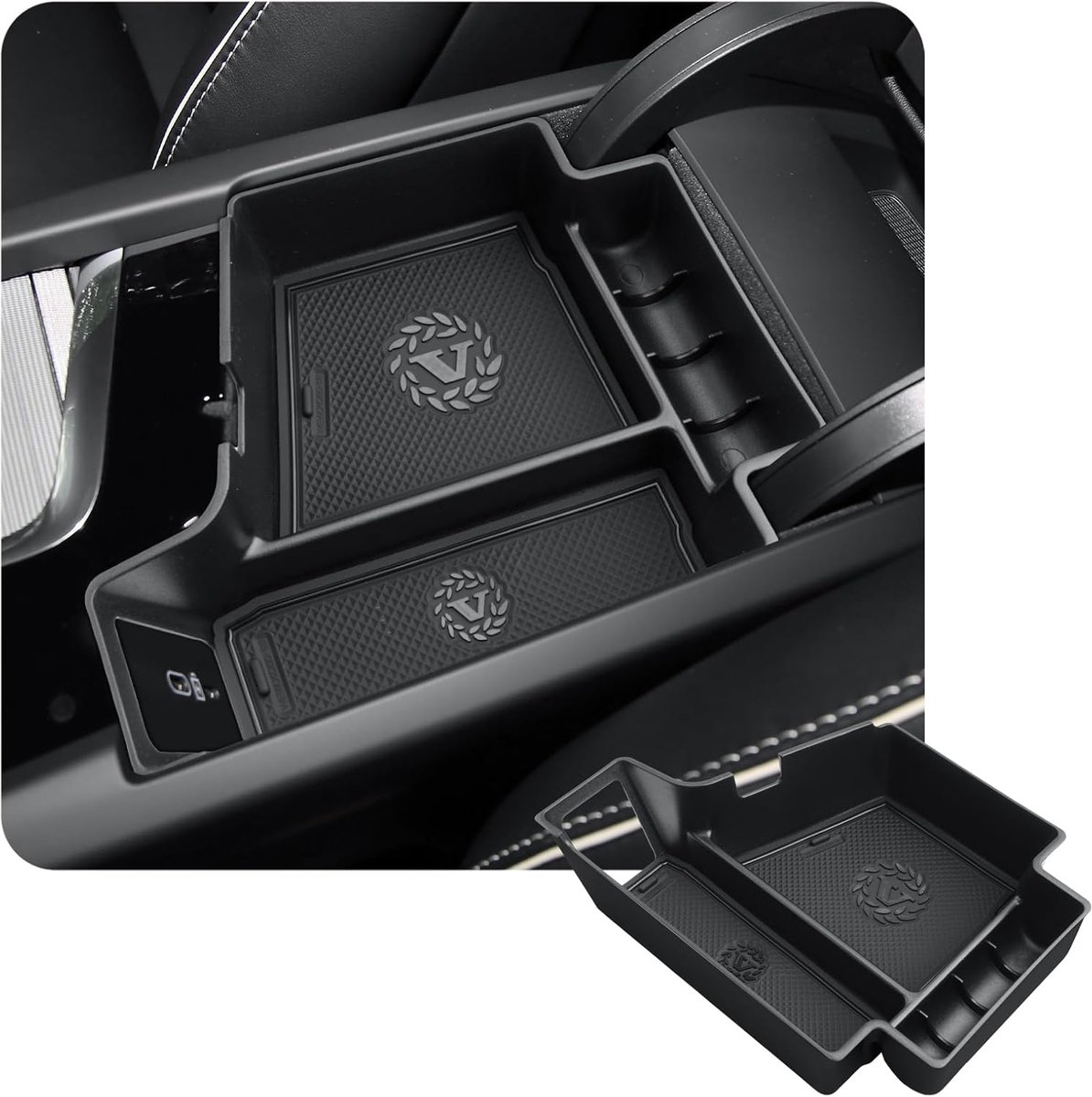Opbergbox voor middenconsole - Organizer voor Volvo XC60, XC90, V60, S60, V90, S90 - Maximaliseer opslagruimte - ShopVlot