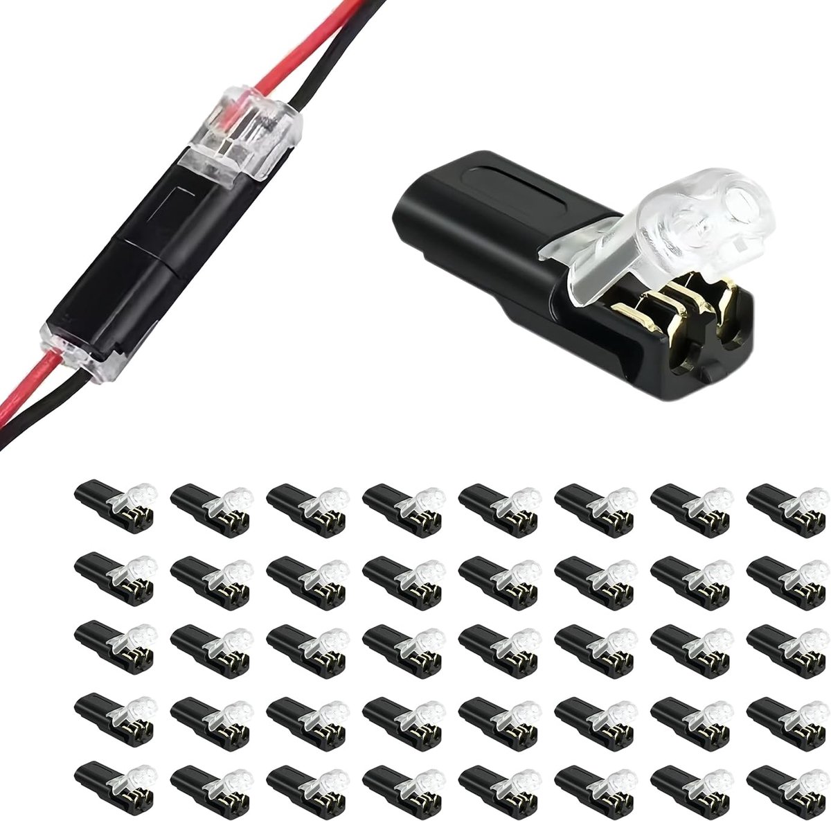 2 Pin Elektrische Verbinders - Waterdichte Auto Connectoren - 12V Snelle Koppelingen - Voor 18-22 AWG Kabel - ShopVlot