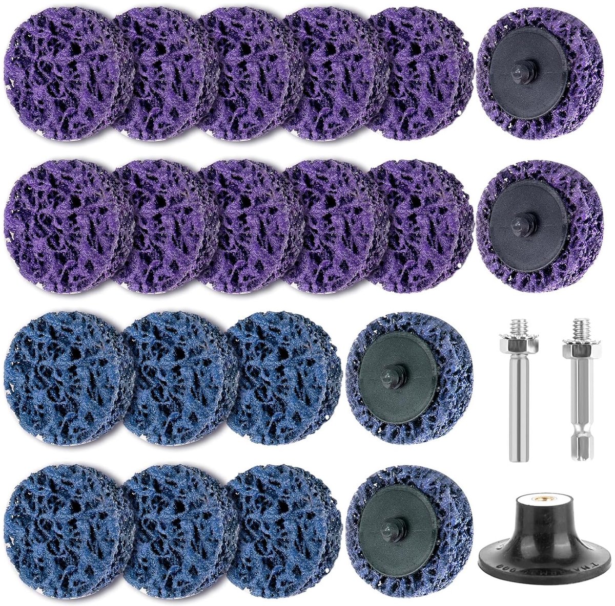 Schoonmaakdiscs 50 mm - Set van 20 Stuks - Grof - Voor het verwijderen van roest en verf - ShopVlot