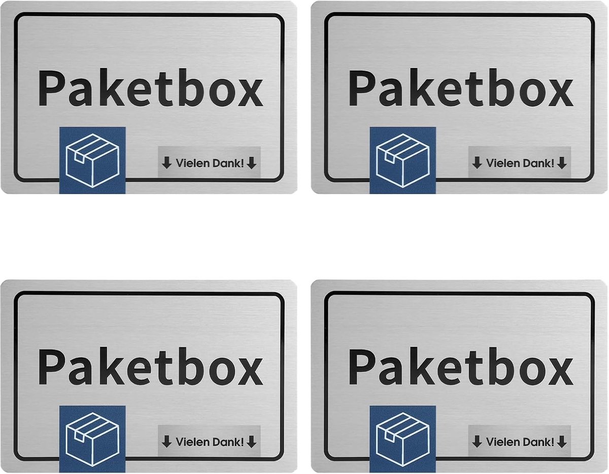 Pakketdoos Stickers Set van 4 - Weerbestendig - Zelfklevend - Ideaal voor pakketontvangst - ShopVlot