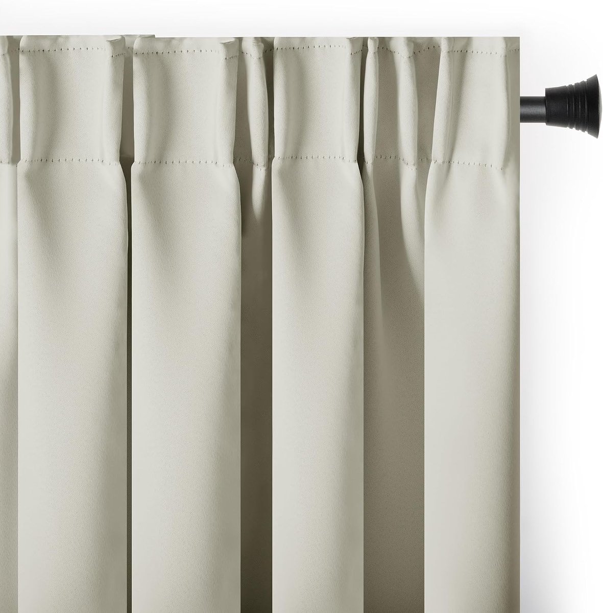 Zwart-out gordijn 140 x 245 cm - Crème - Plissé tape - Perfecte lichtregeling - ShopVlot
